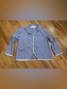 Magnolia Pearl Purple & White polka Dot Smock Jacket, O/S